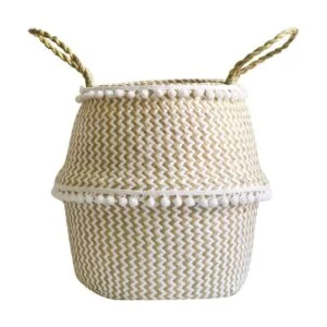 Panier À Linge En Osier Blanc