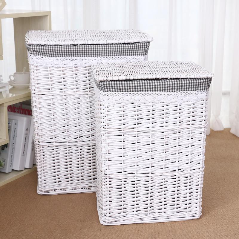 Grand Panier a Linge Design Blanc Classic 80 - sallebainsdeco.com